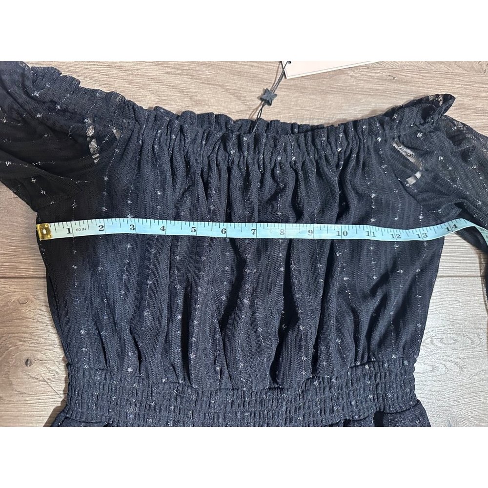 BCBGeneration BLACK Off The Shoulder  NWT COCKTAIL PARTY DRESS 4 - Picture 10 of 12